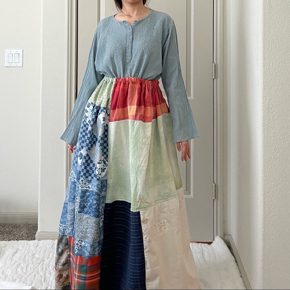 Vintage Earthy Sage Green Cotton Blouse.-CA3